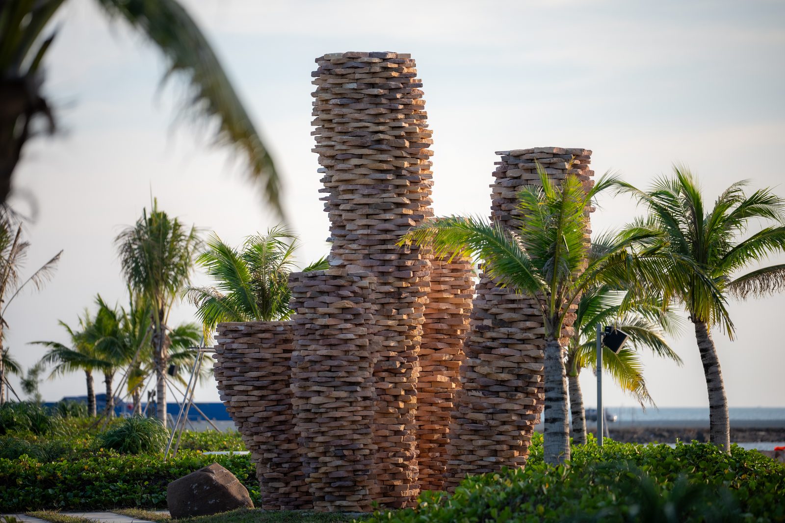 Sculpture in the Kep coastal landscape